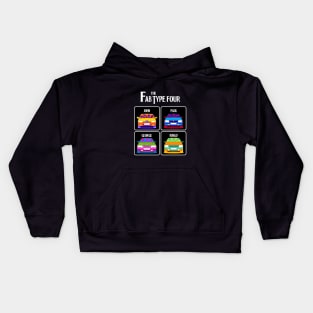 Fab Type 4 cars Kids Hoodie